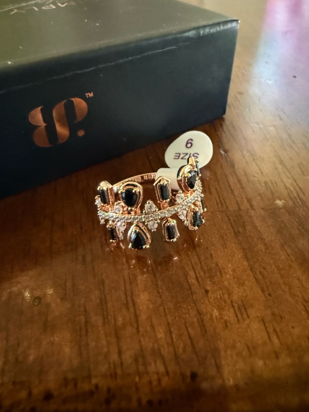 Bomb Party OG ring Spicy Little Showoff size 9 NWT rose gold plating